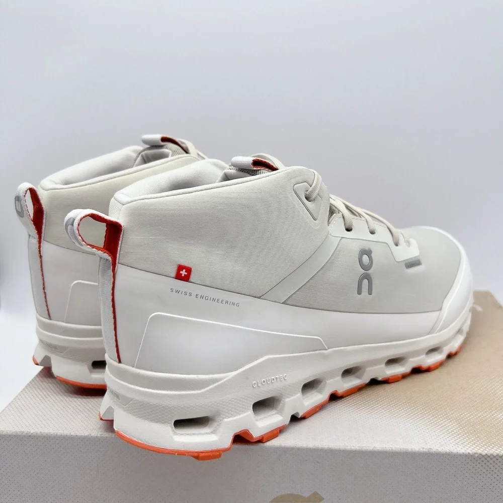 On Cloudroam Men's Waterproof Hiking Sneakers Running Shoes White Lace Up US 12
